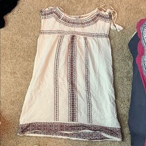 White Dress Rope sleeves and Red stitched design